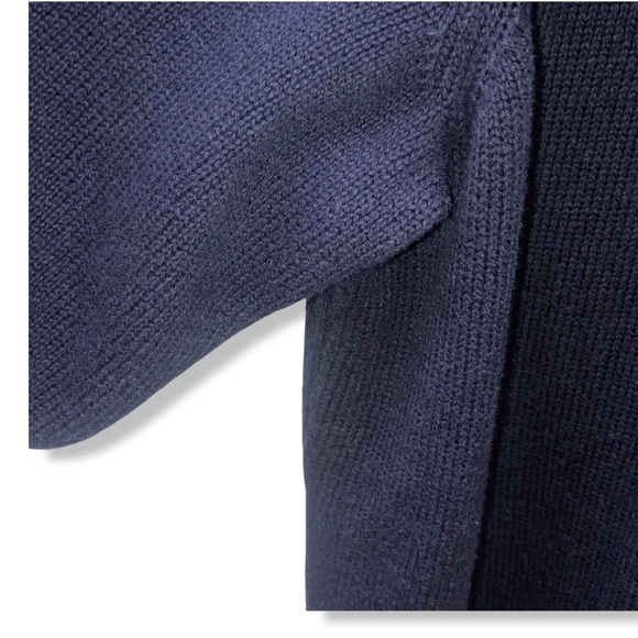 Club Room Size XL Men's 3/4 Button Pullover Mock Neck Sweater Blue/Gray - Picture 6 of 12